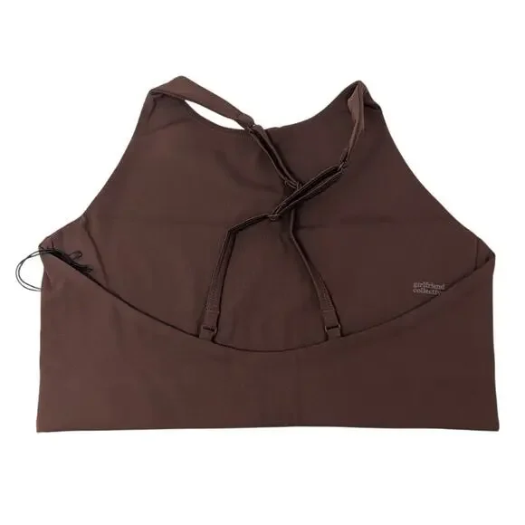 Girlfriend Collective Topanga Tank Sports Bra Brown Large NWT - Picture 4 of 4